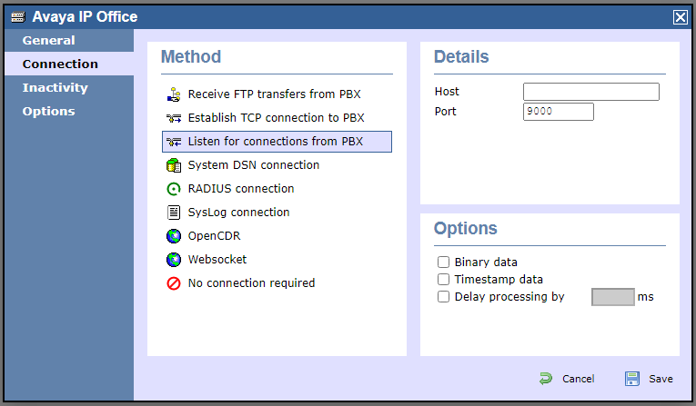 TIM Enterprise PBX Connection Properties